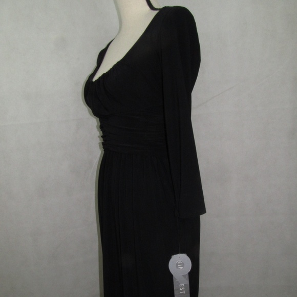 Nine West Dress Size 6 Color Black Stretch Sleeves - Picture 3 of 7